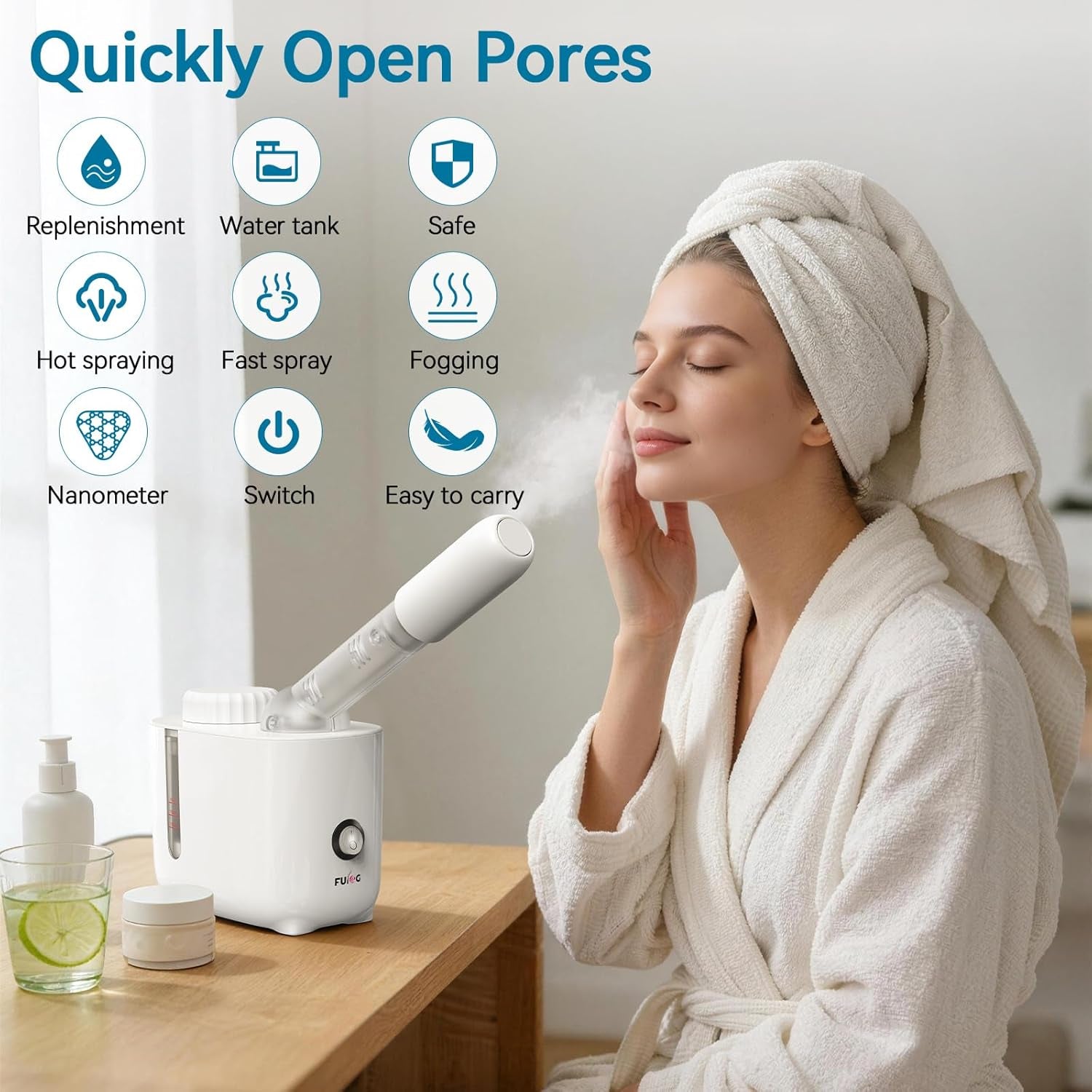 Glownova - Vaporizador Facial Nano Ionico