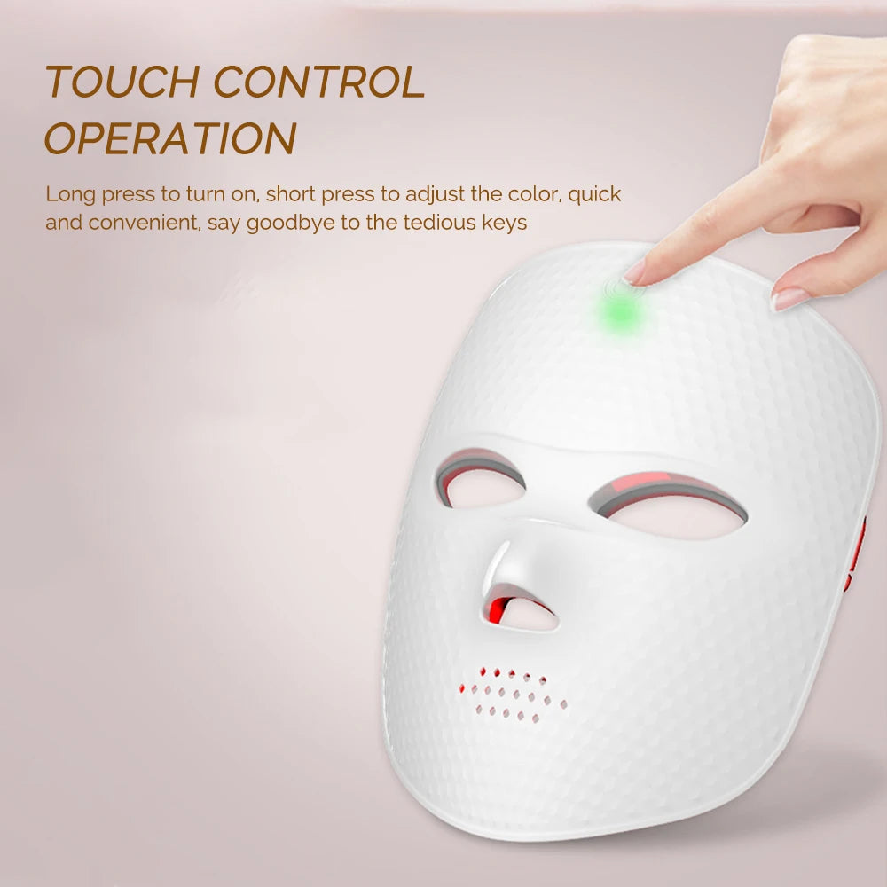 GlowMask Pro Mascarilla LED Facial 7 Colores Rejuvenecimiento y Anti-Edad
