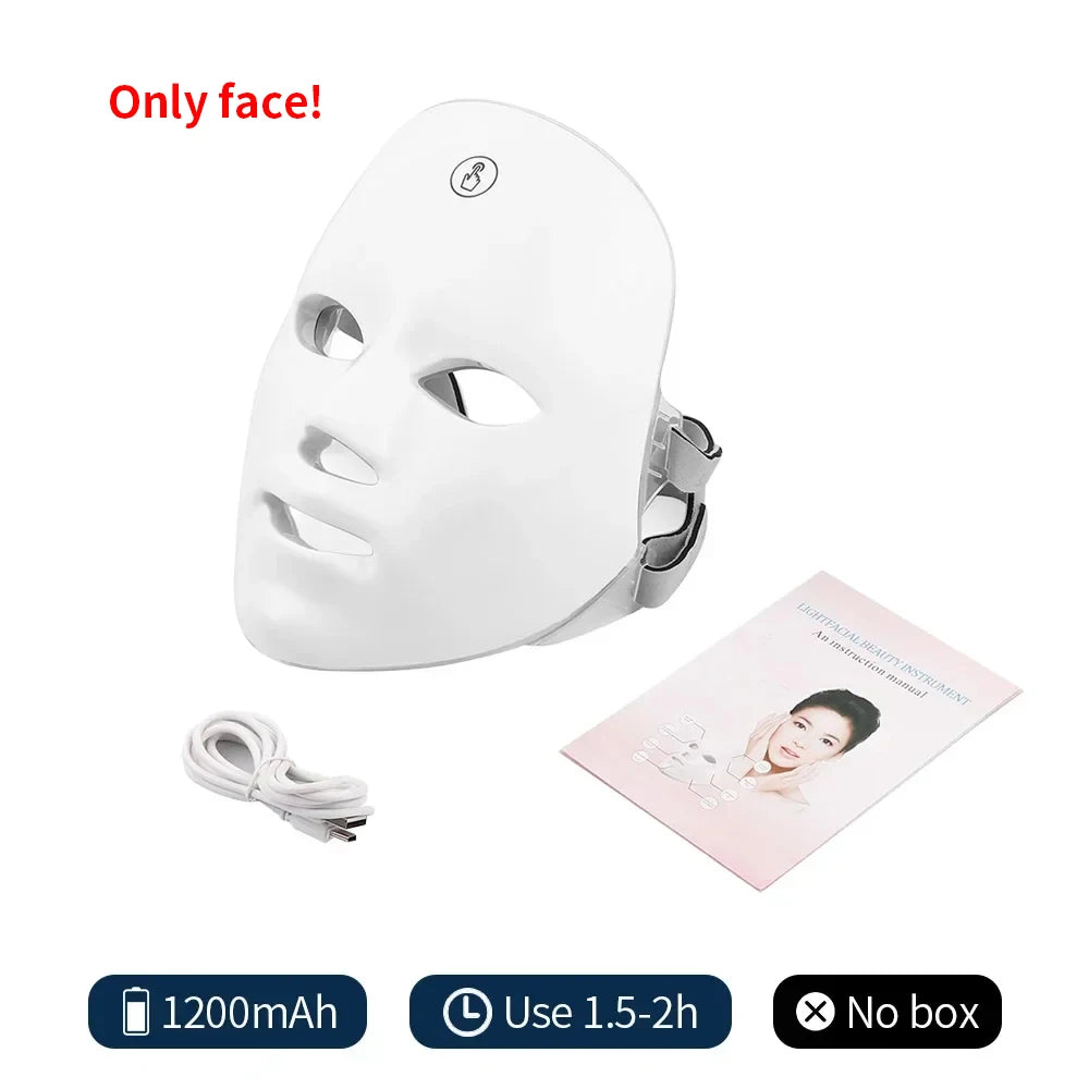 GlowMask Pro Mascarilla LED Facial 7 Colores Rejuvenecimiento y Anti-Edad