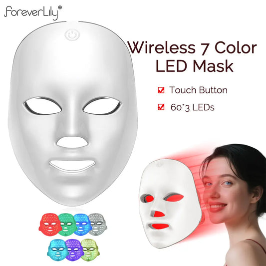 GlowMask Pro Mascarilla LED Facial 7 Colores Rejuvenecimiento y Anti-Edad