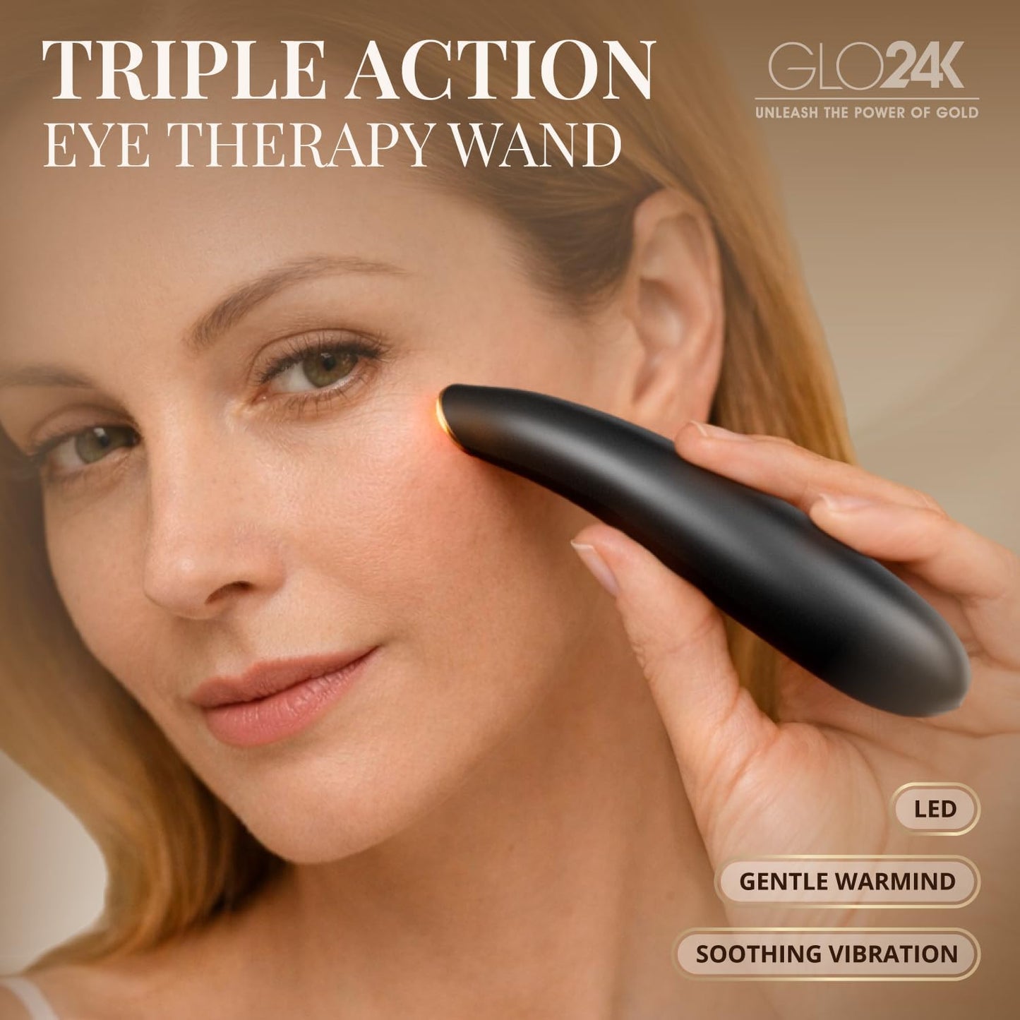 Glownova - Varita Masajeadora De Ojos Con Calor Y Vibracion