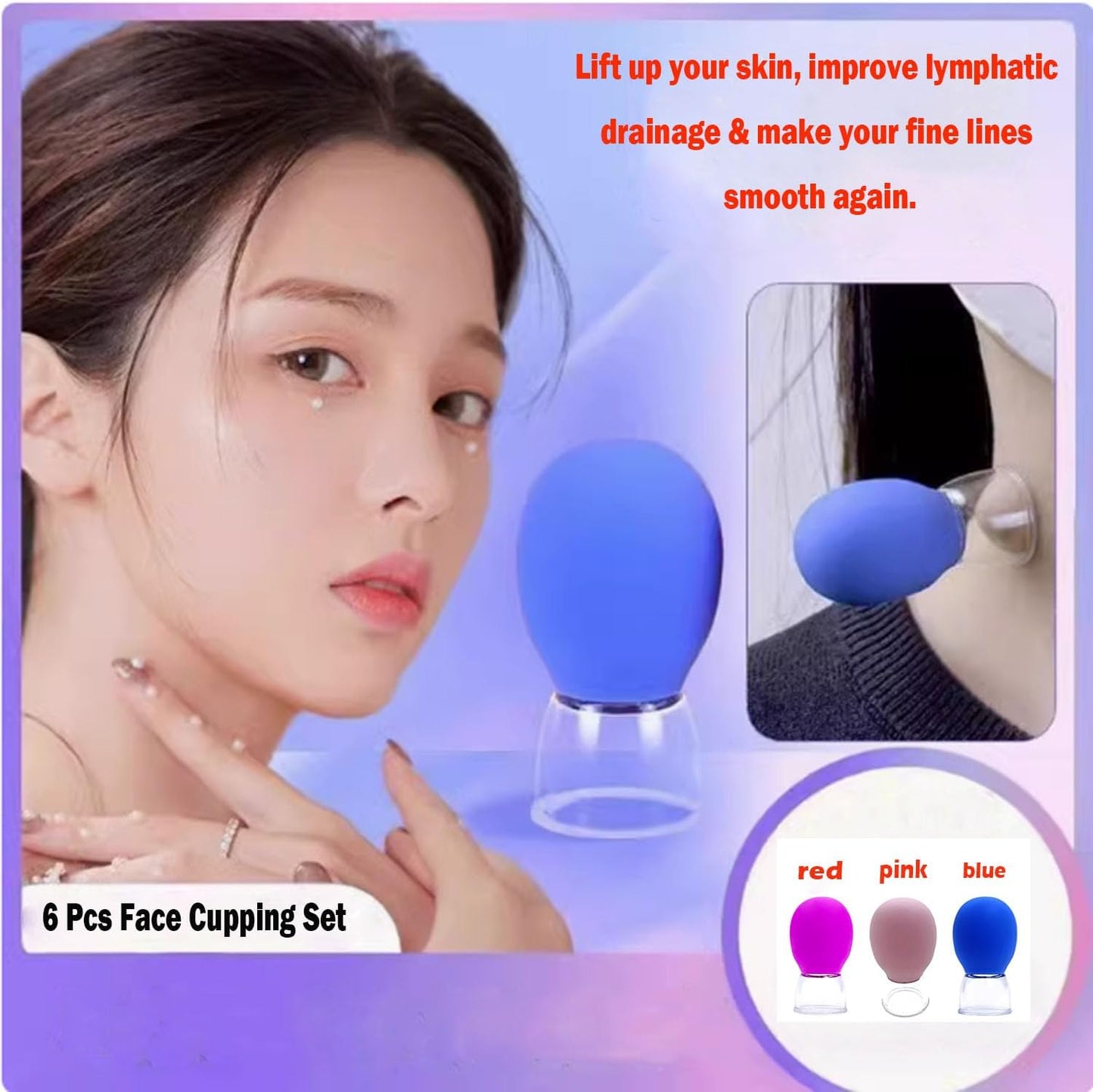 Glownova - Set De Copas De Ventosas Faciales Antiedad